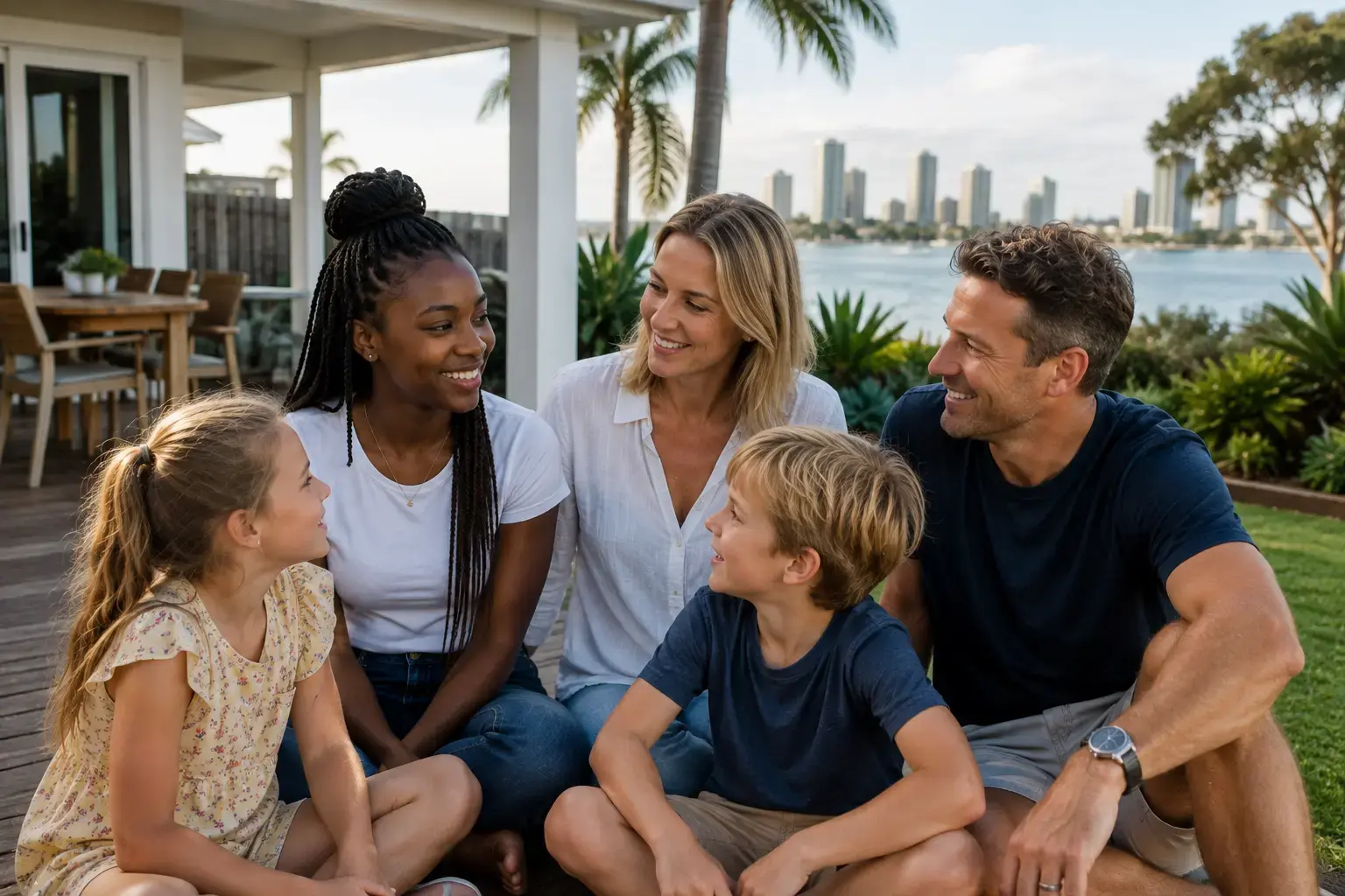 A family with an au pair in Australia