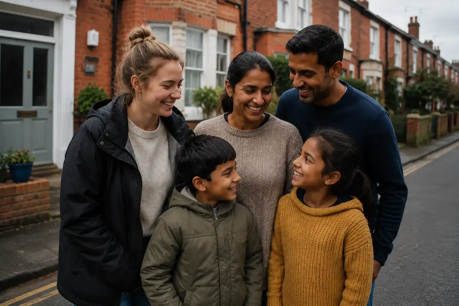 Indian British family with a european au pair