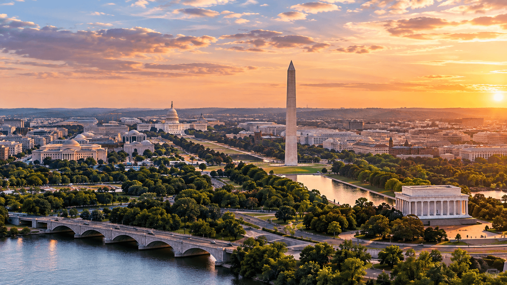 Washington D.C. at golden hour